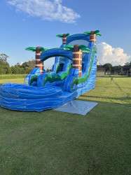 blue hurricane water slide backyard rental 1783208263 18 ft. Blue Hurricane Slide (Wet or Dry)