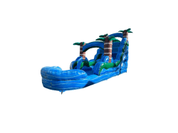 18 ft. Blue Hurricane Slide (Wet or Dry)